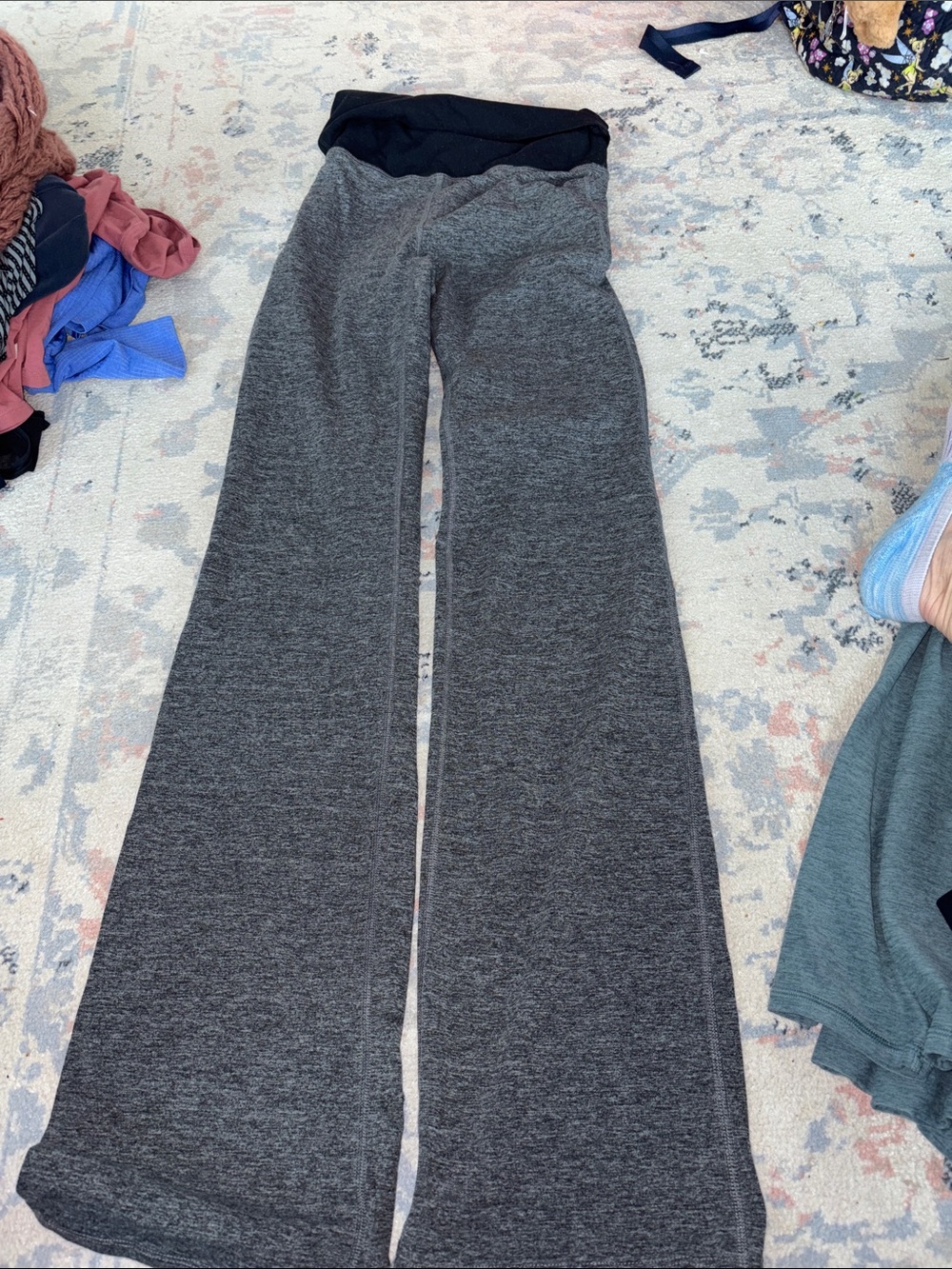 Fp Movement High-Waist Gray Wide Leg Lounge Pants size xsmall